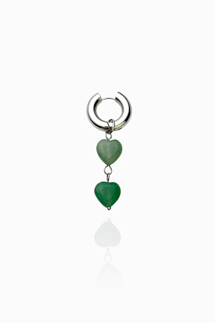 Pendant "Green aventurine hearts"