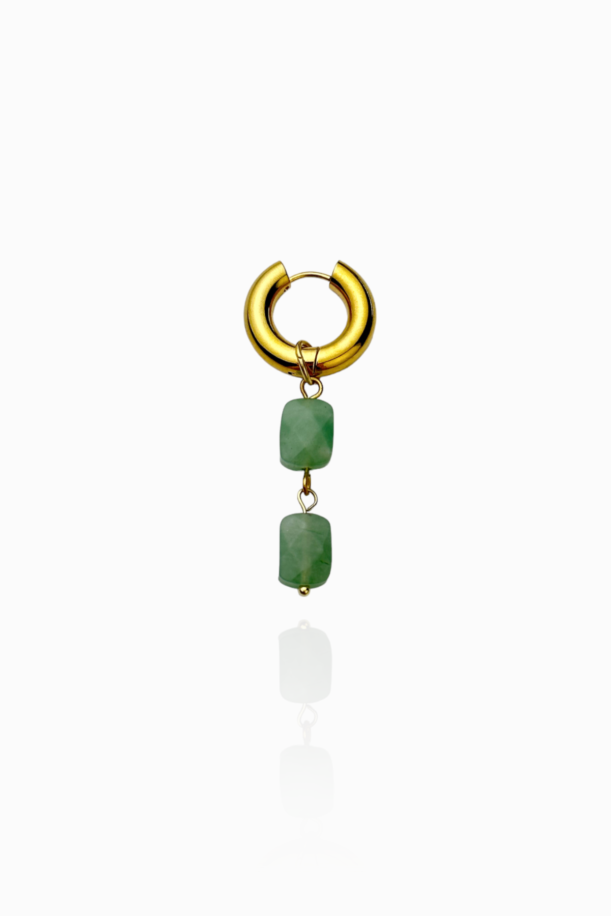 Pendentif "Galet d'aventurine verte" (double)