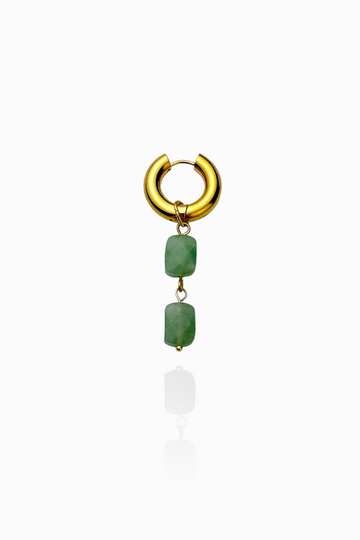 Pendant "Pebble of green aventurine" (double)