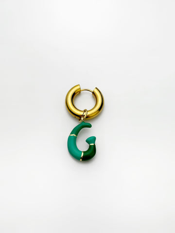 Pendant "Letter G" enameled