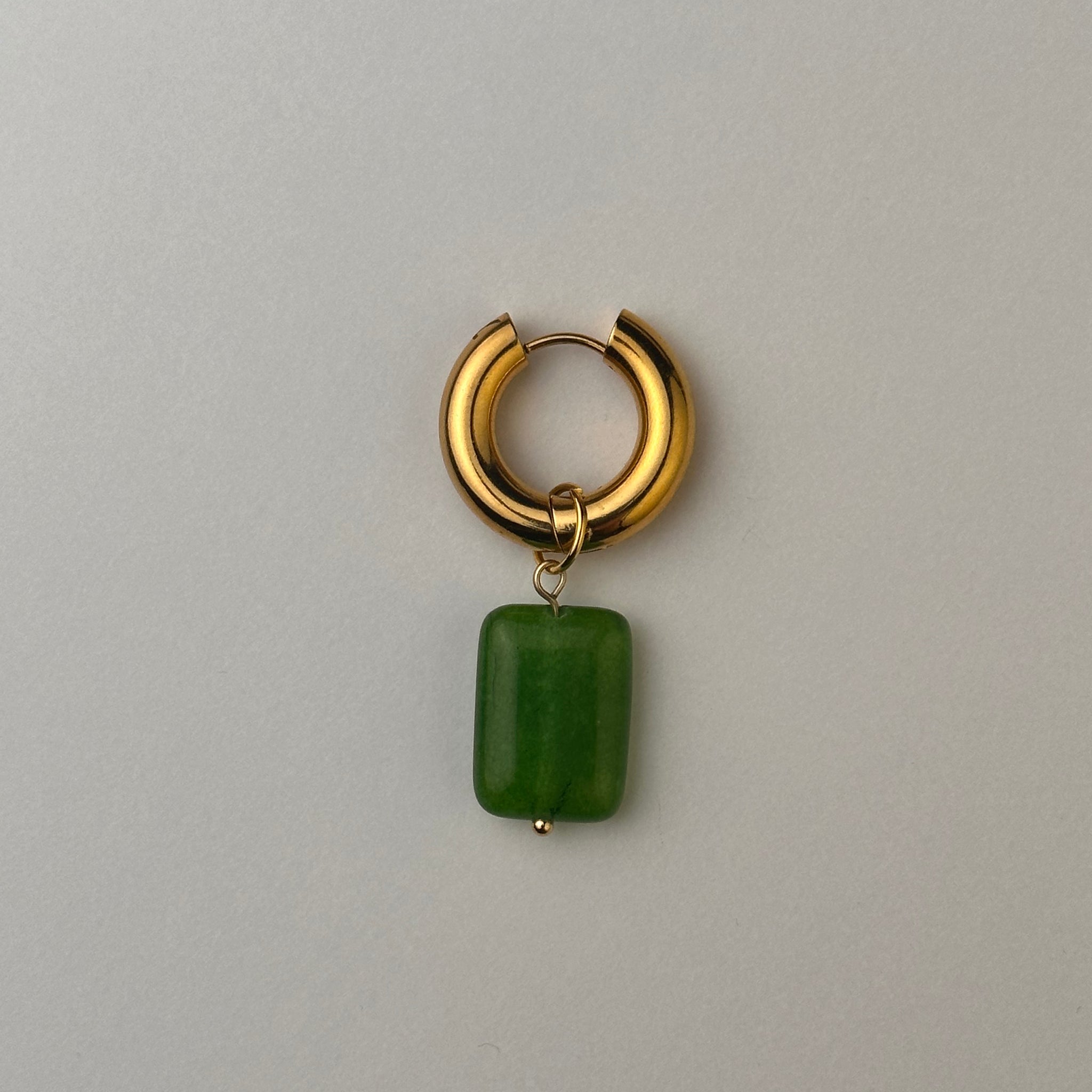 Pendant "Pebble from green aventurine"